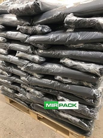 Мешки для мусора 60 литров, 35 мкм, черные, в пачках 500 шт. 2 х слойные до 30 кг. - Вид 2